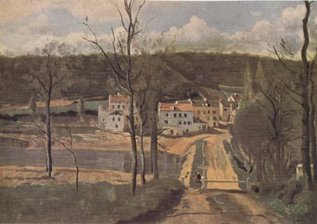 Jean Baptiste Camille  Corot Les Maisons Cabassud a Ville-d'Avray (mk11) oil painting picture